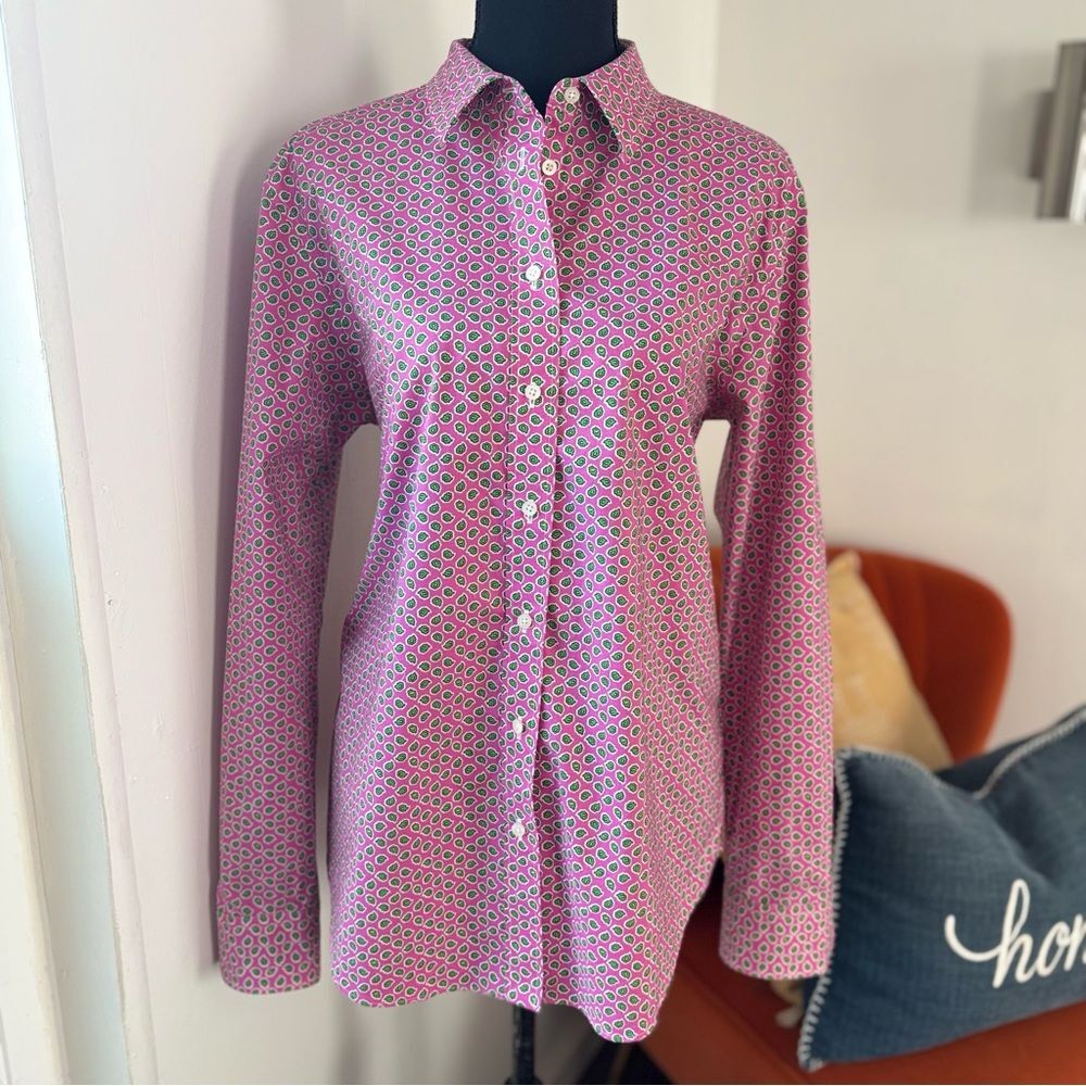 Lauren Ralph Lauren black label Easy Care Paisley Cotton Shirt size XL